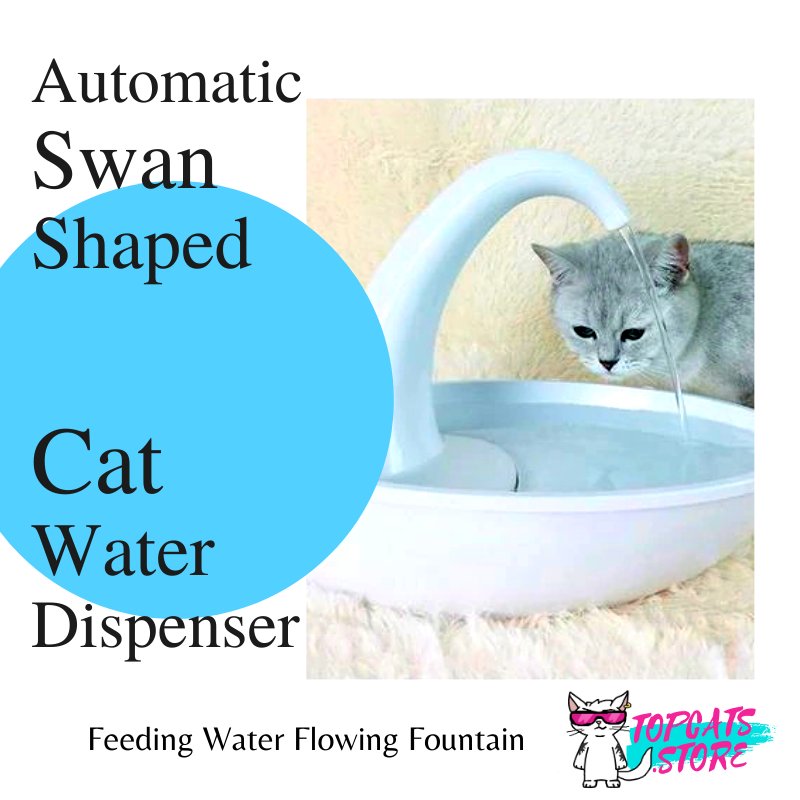 Automatic Swan Shaped Cat Water Dispenser 💦Feeding Water Flowing Fountain ⛲ - TopCats.Store