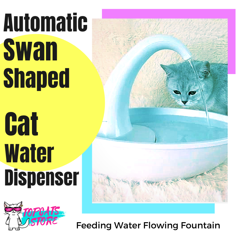 Automatic Swan Shaped Cat Water Dispenser 💦Feeding Water Flowing Fountain ⛲ - TopCats.Store