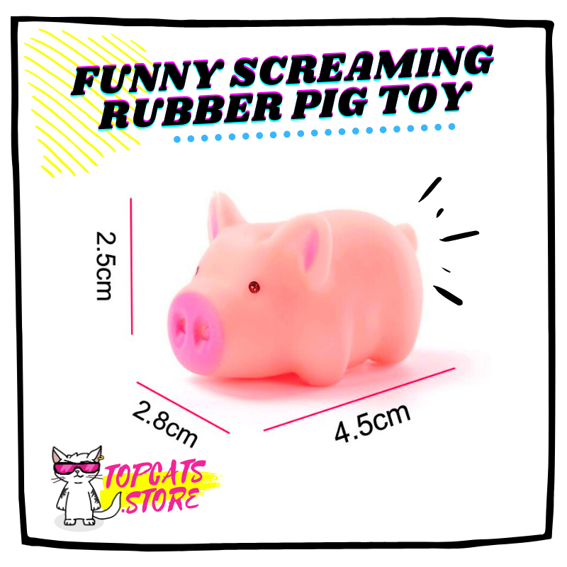 Funny Creaming Rubber Pig Toy » Cat Chewing Toys [×2]  🛍️ SALE! 🔥 - TopCats.Store