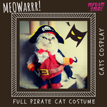 Full Pirate Cat Costume 🏴‍☠️ Party Cats Cosplay ☠️ [All Sizes] 🏴‍☠️ - TopCats.Store