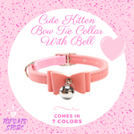 Cute Kitten Bow Tie Collar With Bell 🎀 7 Colors ❌ - TopCats.Store