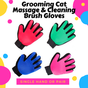 Grooming Cat Massage & Cleaning Brush Gloves [Single or Pair]  🛍️ SALE! 🔥 - TopCats.Store