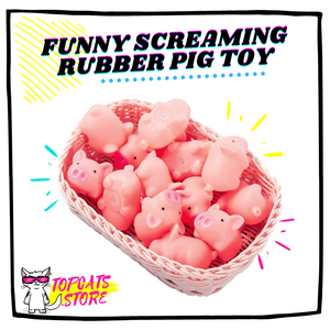 Funny Creaming Rubber Pig Toy » Cat Chewing Toys [×2]  🛍️ SALE! 🔥 - TopCats.Store