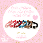Cute Kitten Bow Tie Collar With Bell 🎀 7 Colors ❌ - TopCats.Store