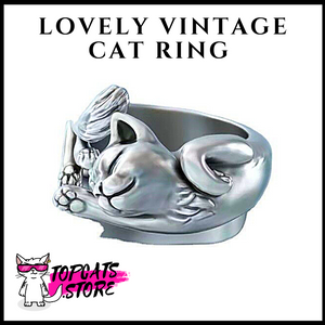 Lovely Vintage Cat Ring ✧ Human Accessories - TopCats.Store