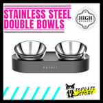 Stainless Steel Double Bowls ✨ Cat Eat & Care 🛍️ NEW❗ - TopCats.Store