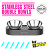Stainless Steel Double Bowls ✨ Cat Eat & Care 🛍️ NEW❗ - TopCats.Store