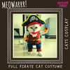 Full Pirate Cat Costume 🏴‍☠️ Party Cats Cosplay ☠️ [All Sizes] 🏴‍☠️ - TopCats.Store