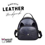Black Kitty Leather Backpack ♥ NEW❗ - TopCats.Store