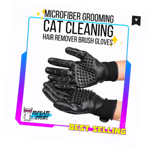 Microfiber Grooming Cat Cleaning Hair Remover Brush Glove ｡ﾟ.*･[2 Colors] 🛍️ NEW❗ - TopCats.Store