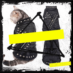 PuNk Leather Cat Jacket 🤘 Closplay Costumes 🎶 [All Sizes] 🛍️ SALE! 🔥 - TopCats.Store