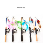1PC Pet Cat Teaser Feather Toys Kitten Funny Retractable Rod Cat Wand Toys Fishing Pole Pet Cat Toys Interactive Stick - TopCats.Store