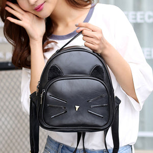 Black Kitty Leather Backpack ♥ NEW❗ - TopCats.Store