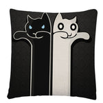 Minimalist Cat beautiful pattern Linen Cushion Cover Pillow Case for Home Sofa Car Decor Pillowcase 45X45cm - TopCats.Store