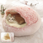 40/50cm Super Soft Pet Bed Kennel Winter Warm Round Dog Puppy Sleeping Cushion Long Plush Cat Mat House - TopCats.Store