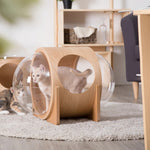 Space Capsule Enclosed Cat Litter Cat Villa Four Seasons Universal Transparent Breathable Cat Litter Warm Luxury Wooden Capsule - TopCats.Store