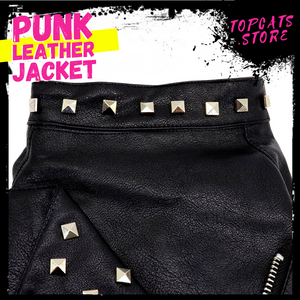 PuNk Leather Cat Jacket 🤘 Closplay Costumes 🎶 [All Sizes] 🛍️ SALE! 🔥 - TopCats.Store