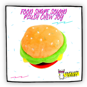 Food Shape Sound Plush Chew Cat Toy 🍦🍕 [4 Models] 🛍️ SALE! 🔥 - TopCats.Store