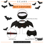 Scary Halloween Bat Costume 🦇 Cat Wear Cosplay 🎃 - TopCats.Store