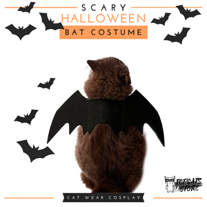 Scary Halloween Bat Costume 🦇 Cat Wear Cosplay 🎃 - TopCats.Store