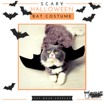 Scary Halloween Bat Costume 🦇 Cat Wear Cosplay 🎃 - TopCats.Store