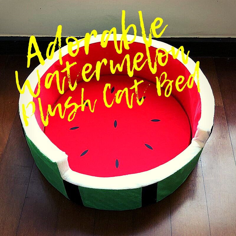 Adorable Watermelon Plush Cat Bed 🍉💤 🛍️ NEW❗ - TopCats.Store