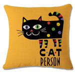 Lovely Cartoon Funny Cat Cushion Cover Print Linen Affection Sofa Car Seat  Home Decorative Throw Pillow  Case Housse De Coussin - TopCats.Store