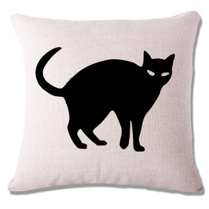 Lovely Cartoon Funny Cat Cushion Cover Print Linen Affection Sofa Car Seat  Home Decorative Throw Pillow  Case Housse De Coussin - TopCats.Store