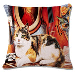 Lovely Cartoon Funny Cat Cushion Cover Print Linen Affection Sofa Car Seat  Home Decorative Throw Pillow  Case Housse De Coussin - TopCats.Store