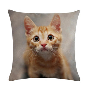 Cute Cat Sofa Decorative Cotton Linen Cushion Cover Pillow Pillowcase 45*45 Throw Pillow Home Decor Pillowcover 40624 - TopCats.Store