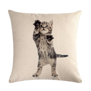 Cute Cat Sofa Decorative Cotton Linen Cushion Cover Pillow Pillowcase 45*45 Throw Pillow Home Decor Pillowcover 40624 - TopCats.Store