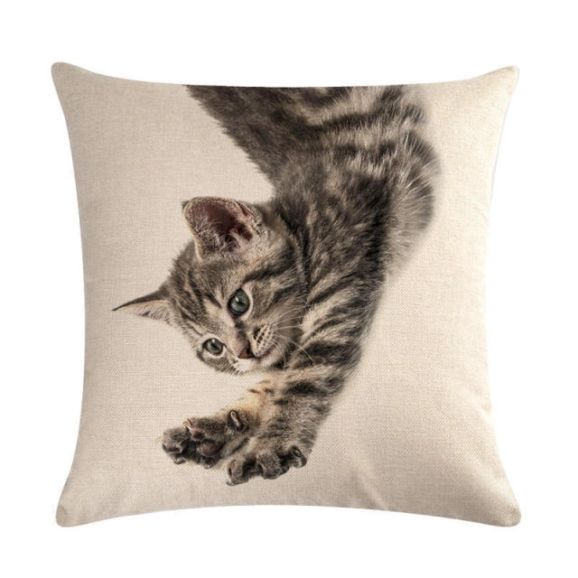 Cute Cat Sofa Decorative Cotton Linen Cushion Cover Pillow Pillowcase 45*45 Throw Pillow Home Decor Pillowcover 40624 - TopCats.Store