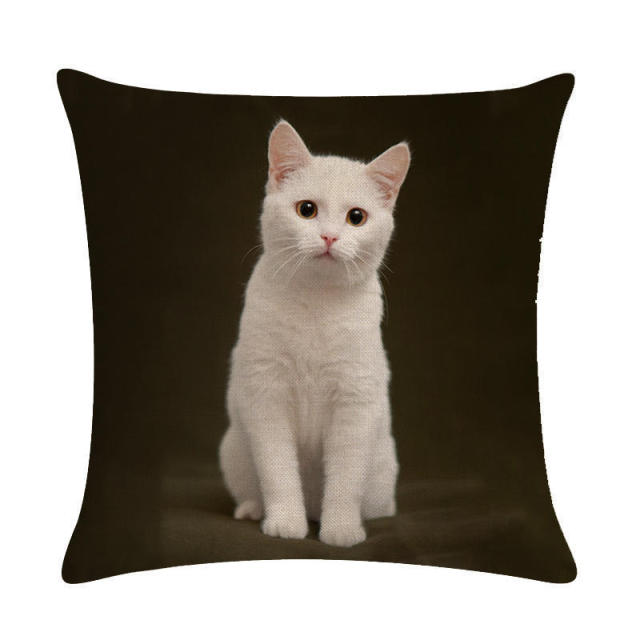 Cute Cat Sofa Decorative Cotton Linen Cushion Cover Pillow Pillowcase 45*45 Throw Pillow Home Decor Pillowcover 40624 - TopCats.Store