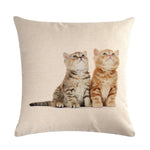 Cute Cat Sofa Decorative Cotton Linen Cushion Cover Pillow Pillowcase 45*45 Throw Pillow Home Decor Pillowcover 40624 - TopCats.Store