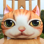 35cmx36cm 3D Cute Cat Dog Head Pillow Cushion Home Sofa Car Seat Cushions Creative Cartoon Cat Nap Pillow Cushion Baby Doll Gift - TopCats.Store