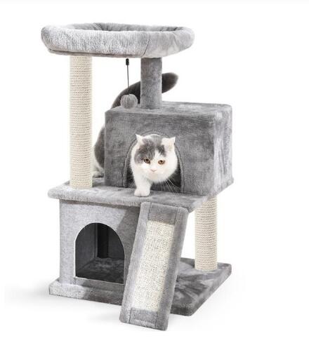 Fast Domestic Delivery Pet Cat Tree Tower Condo House Scratcher Post Toy for Cat Kitten Cat Jumping Toy with Ladder Playing Tree - TopCats.Store