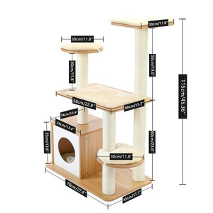 Fast Domestic Delivery Pet Cat Tree Tower Condo House Scratcher Post Toy for Cat Kitten Cat Jumping Toy with Ladder Playing Tree - TopCats.Store