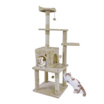 Cat Tree Furniture Tower Climb Activity Tree Scratcher Play House Kitty Tower Furniture Pet Play House - TopCats.Store