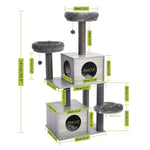 Cat Tree Furniture Tower Climb Activity Tree Scratcher Play House Kitty Tower Furniture Pet Play House - TopCats.Store