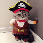 Funny Cat Clothes Pirate Suit Clothes for Cat Costume Clothing Corsair Halloween Clothes Dressing Up Cat Party Pet Costume Suit - TopCats.Store