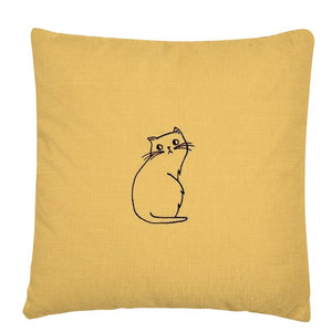 Minimalist Cat beautiful pattern Linen Cushion Cover Pillow Case for Home Sofa Car Decor Pillowcase 45X45cm - TopCats.Store