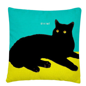 Minimalist Cat beautiful pattern Linen Cushion Cover Pillow Case for Home Sofa Car Decor Pillowcase 45X45cm - TopCats.Store