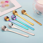 Stainless Steel Creative Gold Dog Cat Paw Claw Hollow Spoon Tea Coffee Dessert Spoons Cute  Tableware Mug Supplies - TopCats.Store