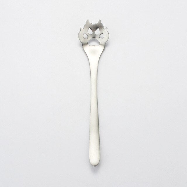 Stainless Steel Creative Gold Dog Cat Paw Claw Hollow Spoon Tea Coffee Dessert Spoons Cute  Tableware Mug Supplies - TopCats.Store