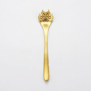 Stainless Steel Creative Gold Dog Cat Paw Claw Hollow Spoon Tea Coffee Dessert Spoons Cute  Tableware Mug Supplies - TopCats.Store