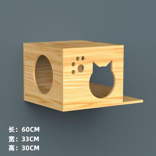 Pet Wall-mounted Cat Climbing Frame Cat Tree House Wooden Sturdy Platform Cat House Toy - TopCats.Store