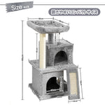 Cat Tree Tower Condo Playground Cage Kitten Multi-Level Activity Center Play House Medium Scratching Post Furniture Plush - TopCats.Store