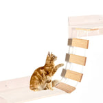 Cat Bridge Climbing Frame Wood Pet Cat Tree House Bed Hammock Sisal Scratching Post Cat Furniture Cat Toy Wall Mounted - TopCats.Store