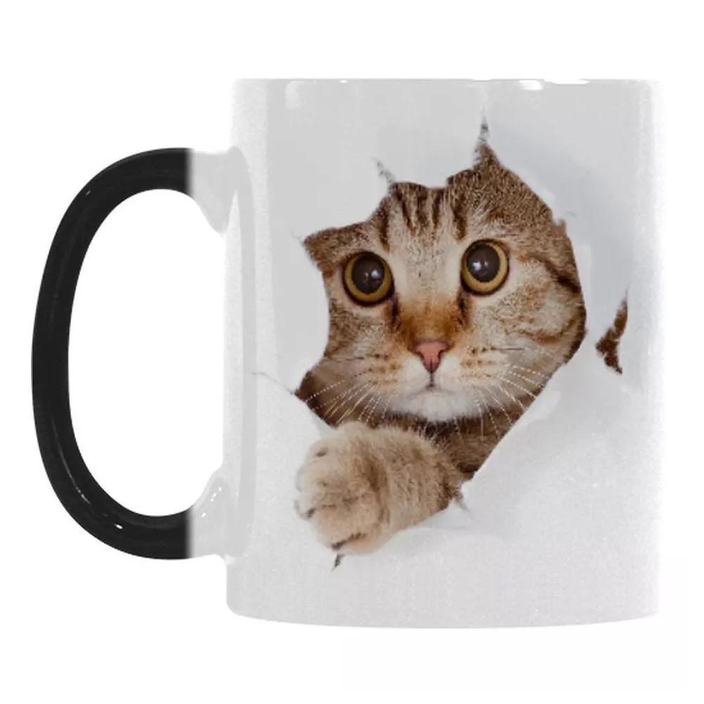 Cute Cat Temperature Changing Cup Color Changing Chameleon Mugs Heat Sensitive Cup Coffee Tea Milk Mug Novelty Gifts - TopCats.Store