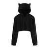 Women Sweatshirts Cute Cat Print Cat Ear Kawaii Hoodies Casual Long Sleeve Pullovers Cat Lovers Hoodies With Pocket #SRN - TopCats.Store